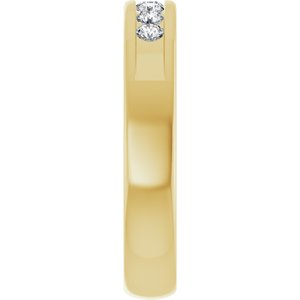 Hammered - Carter - 14K Yellow Gold 3/8 CTW Natural Diamond Band