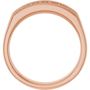 Unique - Alexander - 14K Rose Gold 3/8 CTW Natural Diamond Band