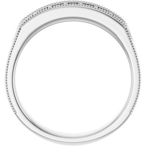 Unique - Alexander - Platinum 3/8 CTW Natural Diamond Band