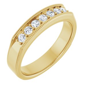Unique - Alexander - 14K Yellow Gold 3/8 CTW Natural Diamond Band