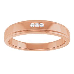 Unique - Jack - 14K Rose Gold .04 CTW Natural Diamond Band