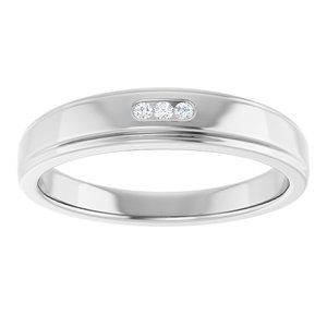 Unique - Jack - Platinum .04 CTW Natural Diamond Band