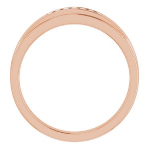 Hammered - Julian - 14K Rose Gold 1/10 CTW Natural Diamond Band