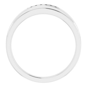 Hammered - Julian - Platinum 1/10 CTW Natural Diamond Band