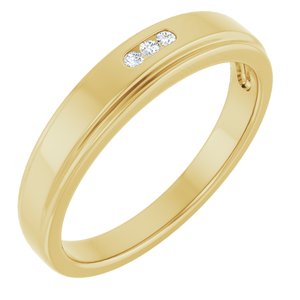 Unique - Jack - 14K Yellow Gold .04 CTW Natural Diamond Band