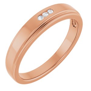 Unique - Jack - 14K Rose Gold .04 CTW Natural Diamond Band