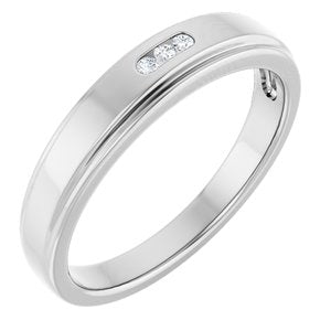 Unique - Jack - Platinum .04 CTW Natural Diamond Band