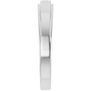 Unique - Jack - 14K White Gold .04 CTW Natural Diamond Band