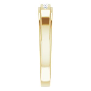 Hammered - Julian - 14K Yellow Gold 1/10 CTW Natural Diamond Band