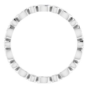 Bezel - Cascade - Platinum 3/8 CTW Natural Diamond Eternity Band Size 8