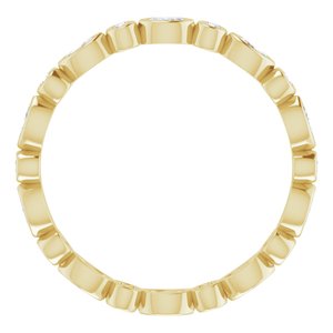 Bezel - Cascade - 14K Yellow Gold 3/8 CTW Natural Diamond Eternity Band Size 8
