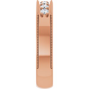 Unique - Alexander - 14K Rose Gold 3/8 CTW Natural Diamond Band