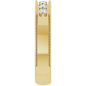 Unique - Alexander - 14K Yellow Gold 3/8 CTW Natural Diamond Band
