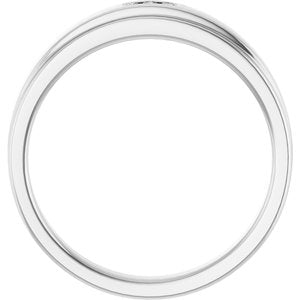 Unique - Jack - 14K White Gold .04 CTW Natural Diamond Band