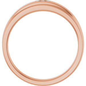 Unique - Jack - 14K Rose Gold .04 CTW Natural Diamond Band