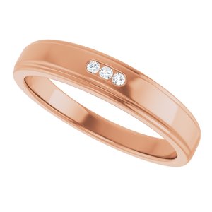 Unique - Jack - 14K Rose Gold .04 CTW Natural Diamond Band