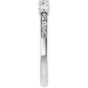 Nature - Gloria - 14K White Gold 1/2 CTW Lab-Grown Diamond Anniversary Band