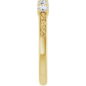 Nature - Gloria - 14K Yellow Gold 1/2 CTW Lab-Grown Diamond Anniversary Band