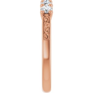 Nature - Gloria - 14K Rose Gold 1/2 CTW Lab-Grown Diamond Anniversary Band