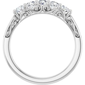 Nature - Gloria - Platinum 1/2 CTW Lab-Grown Diamond Anniversary Band