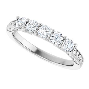 Nature - Gloria - Platinum 1/2 CTW Lab-Grown Diamond Anniversary Band