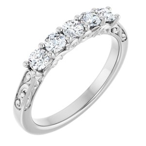 Nature - Gloria - Platinum 1/2 CTW Lab-Grown Diamond Anniversary Band
