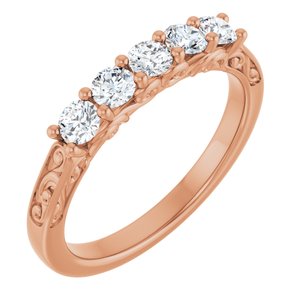 Nature - Gloria - 14K Rose Gold 1/2 CTW Lab-Grown Diamond Anniversary Band