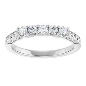 Nature - Gloria - Platinum 1/3 CTW Natural Diamond Anniversary Band
