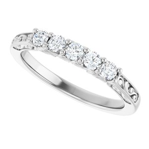 Nature - Gloria - Platinum 1/3 CTW Natural Diamond Anniversary Band