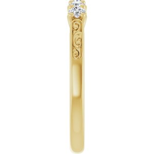 Nature - Gloria - 14K Yellow Gold 1/3 CTW Natural Diamond Anniversary Band