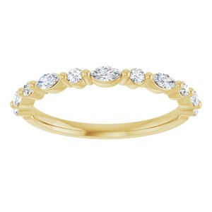 Nature - Jessica - 14K Yellow Gold 1/4 CTW Lab-Grown Diamond Anniversary Band