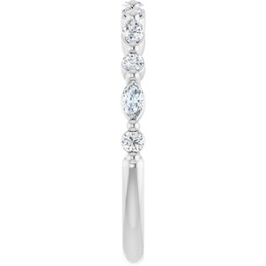 Nature - Jessica - 14K White Gold 1/4 CTW Lab-Grown Diamond Anniversary Band