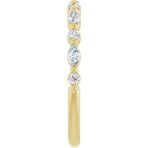 Nature - Jessica - 14K Yellow Gold 1/4 CTW Lab-Grown Diamond Anniversary Band