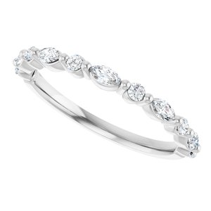 Nature - Jessica - 14K White Gold 1/4 CTW Lab-Grown Diamond Anniversary Band