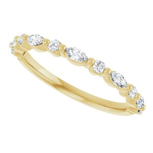 Nature - Jessica - 14K Yellow Gold 1/4 CTW Lab-Grown Diamond Anniversary Band