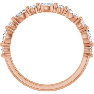 Nature - Jessica - 14K Rose Gold 1/3 CTW Natural Diamond Anniversary Band