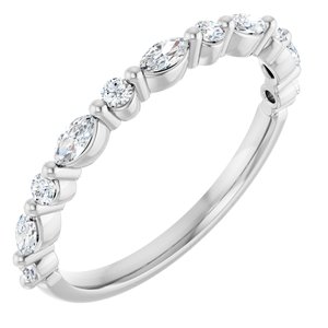 Nature - Jessica - 14K White Gold 1/4 CTW Lab-Grown Diamond Anniversary Band