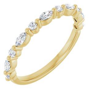 Nature - Jessica - 14K Yellow Gold 1/4 CTW Lab-Grown Diamond Anniversary Band