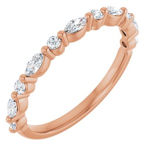 Nature - Jessica - 14K Rose Gold 1/4 CTW Lab-Grown Diamond Anniversary Band