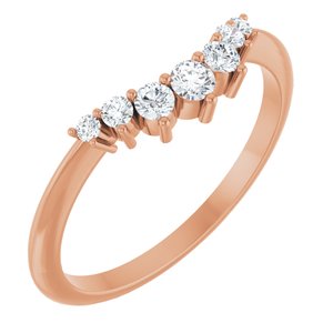Unique -  Eren - 14K Rose Gold 1/5 CTW Lab-Grown Diamond Contour Band