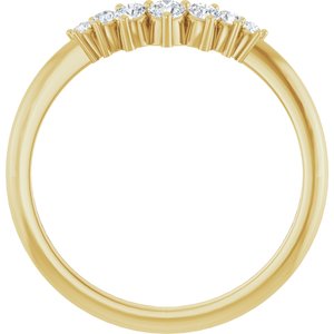Unique -  Eren - 14K Yellow Gold 1/5 CTW Lab-Grown Diamond Contour Band