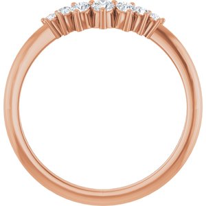 Unique -  Eren - 14K Rose Gold 1/5 CTW Lab-Grown Diamond Contour Band