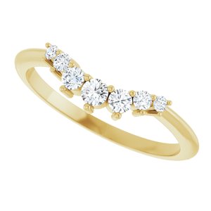 Unique -  Eren - 14K Yellow Gold 1/5 CTW Lab-Grown Diamond Contour Band