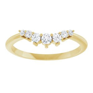 Unique -  Eren - 14K Yellow Gold 1/5 CTW Lab-Grown Diamond Contour Band