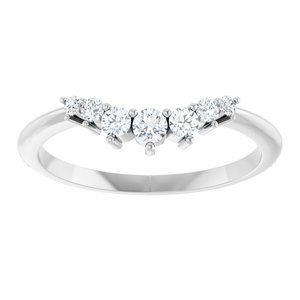Unique -  Eren - 14K White Gold 1/5 CTW Lab-Grown Diamond Contour Band