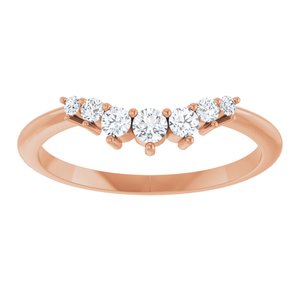 Unique -  Eren - 14K Rose Gold 1/5 CTW Lab-Grown Diamond Contour Band