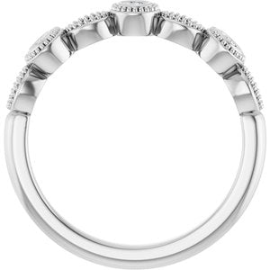 Bezel - Odette - Platinum 1/8 CTW Lab-Grown Diamond  Anniversary Band