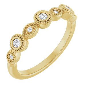 Bezel - Odette - 14K Yellow Gold 1/8 CTW Lab-Grown Diamond  Anniversary Band