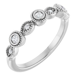 Bezel - Odette - 14K White Gold 1/8 CTW Lab-Grown Diamond  Anniversary Band