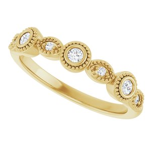Bezel - Odette - 14K Yellow Gold 1/8 CTW Lab-Grown Diamond  Anniversary Band